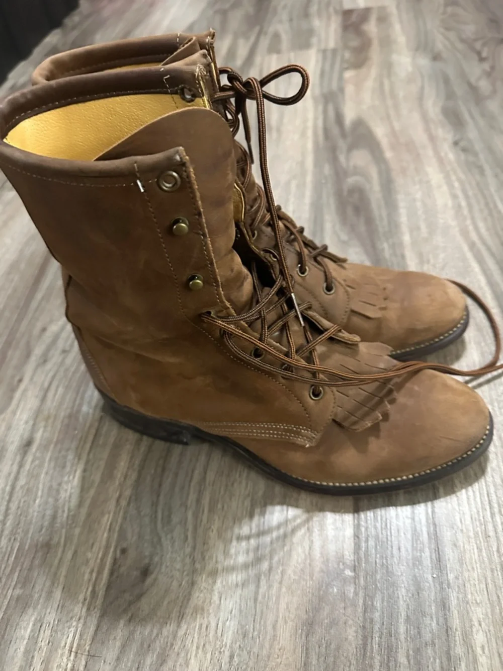 Laredo Brown Lace-Up Leather Work Boots